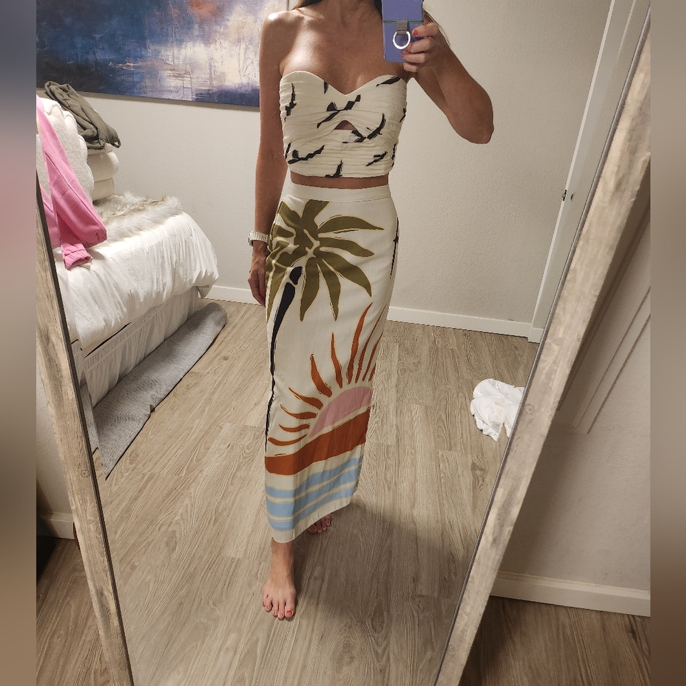 NEW Cala de la Cruz x Anthropologie Magda Midi Skirt - Picture 4 of 6